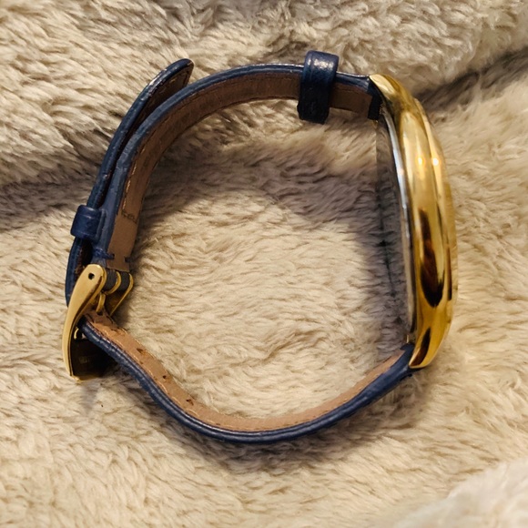 MICHAEL KORS Gold & Blue Stainless Steel Leather - Picture 7 of 8